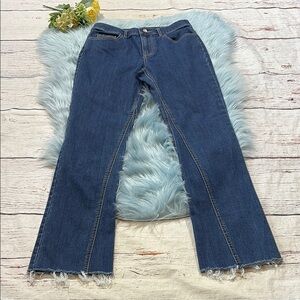 J. McLaughlin Raw Hem Bootcut High Rise Jeans sz 2